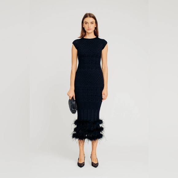 Torn by Ronny Kobo Dresses & Skirts - NWT Ostrich Feather Dress torn by Ronny Kobo